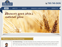 Tablet Screenshot of freestatedermatology.com